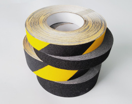 Żółto-czarna taśma GRIP antypoślizgowa 5cm x 10m